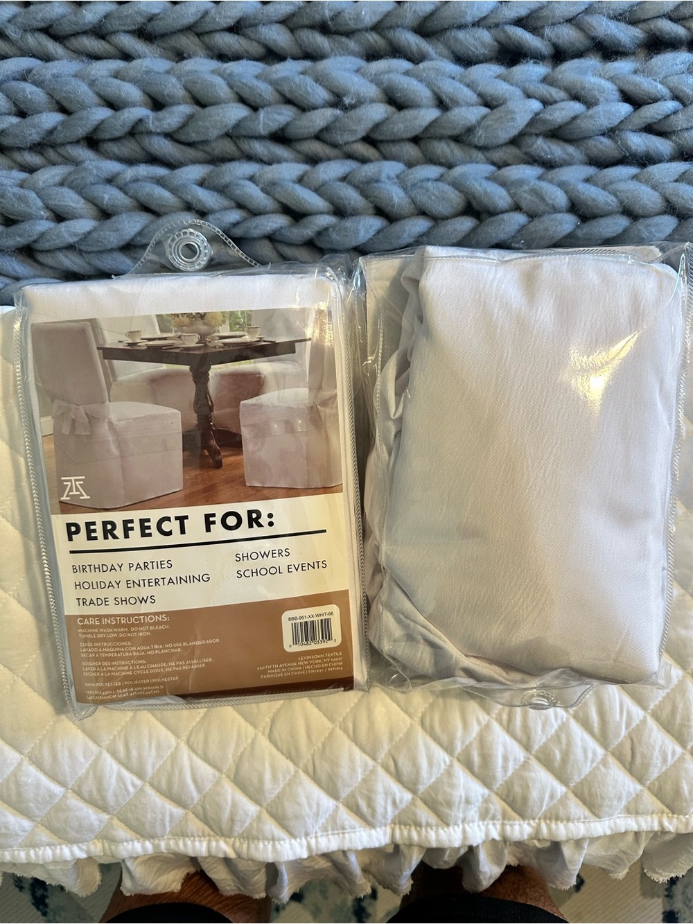 White Chair Covers for Events - Perfect for Parties and Showers